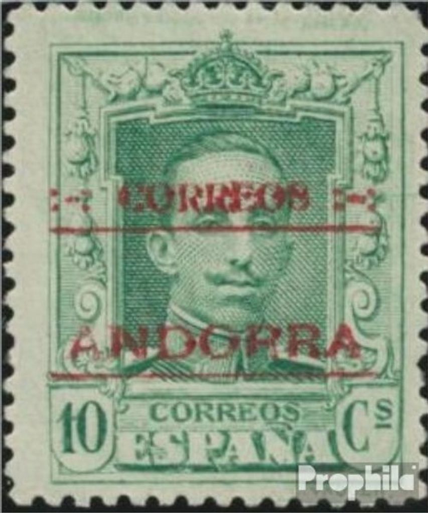 Briefmarken Andorra - Spanische Post 1928 Mi 3C a mit Falz Alfons
