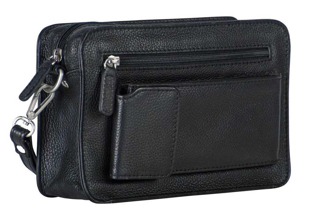 Regalo Uomo Classe: Borsa Toilette Leonhard Heyden Berlin in Pelle Nera