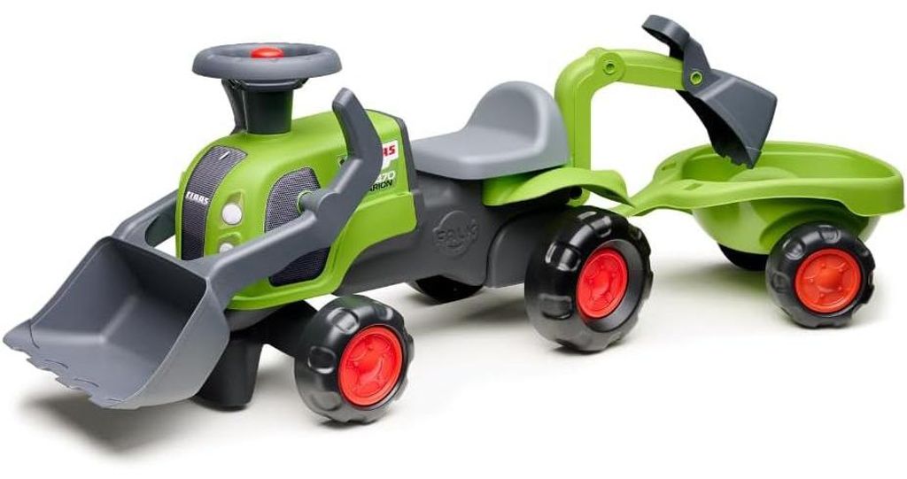 Detský traktor Falk Baby Claas s lopatou a prívesom Obrázok produktu 