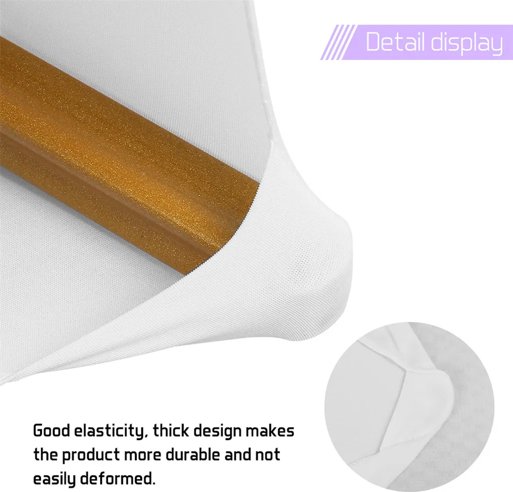 WISFOR 50 Housses de Chaise Stretch Blanches pour Mariage et Réception - 7