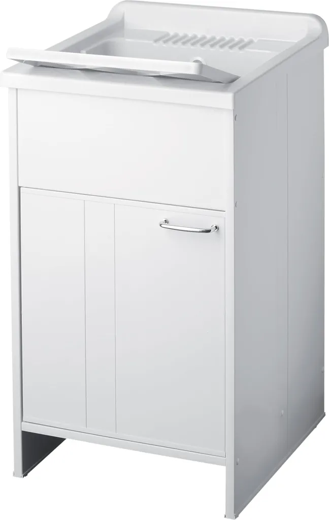 Ensemble buanderie avec évier et meuble de service SIGO blanc 50 x 50 cm