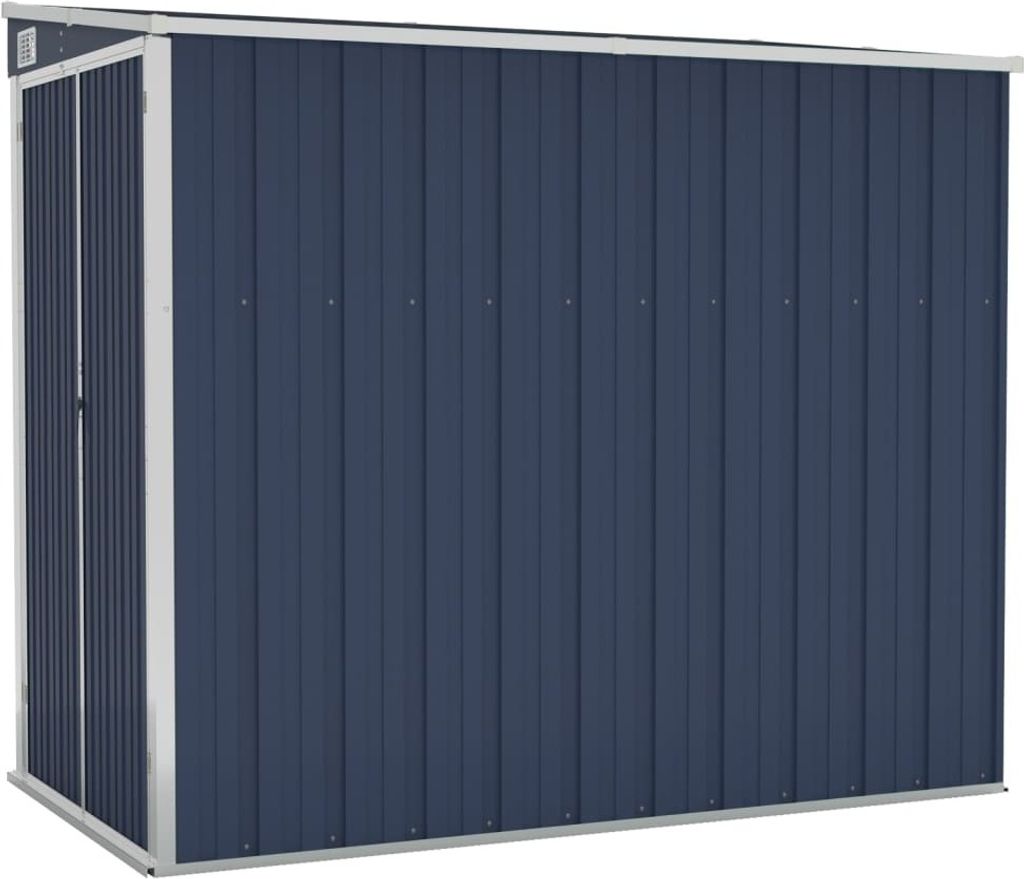 vidaXL Capanno attaccato antracite 118x194x178 cm Acciaio Immagine del prodotto 