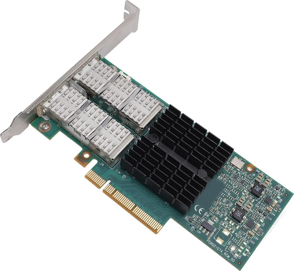 Carte Fibre Optique 40GbE à Faible Latence PCIe avec Double Port QSFP
