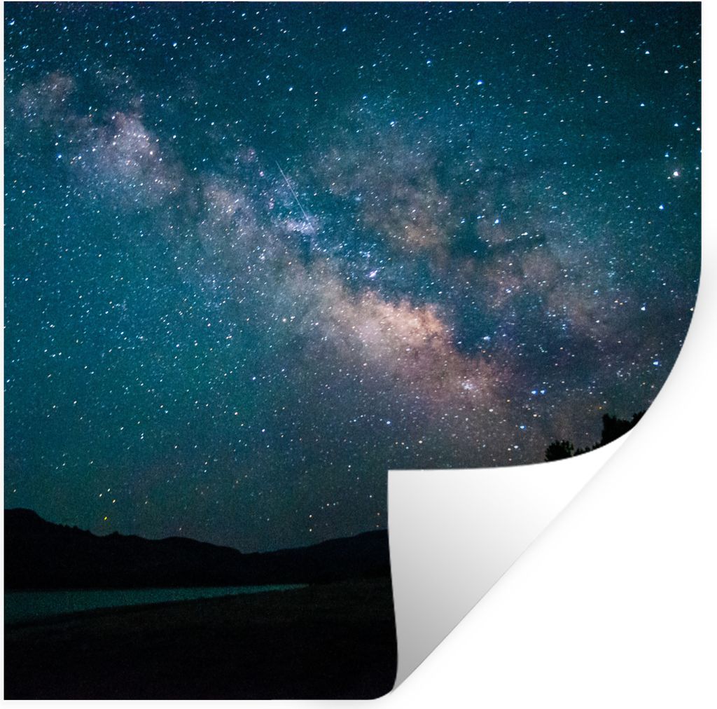MuchoWow Wandtattoo Wandsticker Wandaufkleber Sterne - Planeten - Galaxie - Jungen - Mädchen - Kinder 50x50 cm Selbstklebend und Repositionierba...