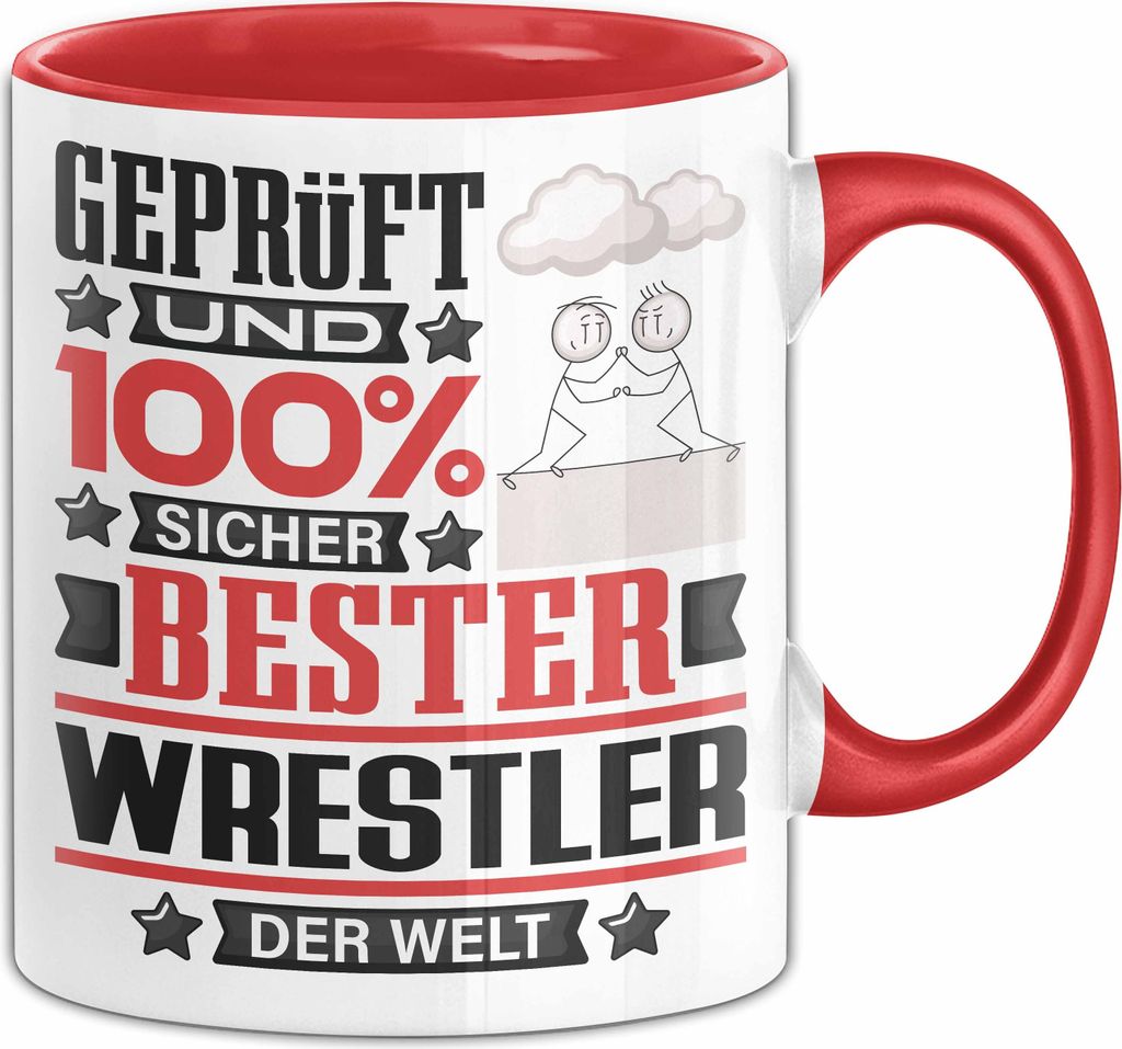 Wrestler Geschenk Lustiger Spruch für Wrestler Geschenkidee Bester Wrestler Der Welt (Rot)