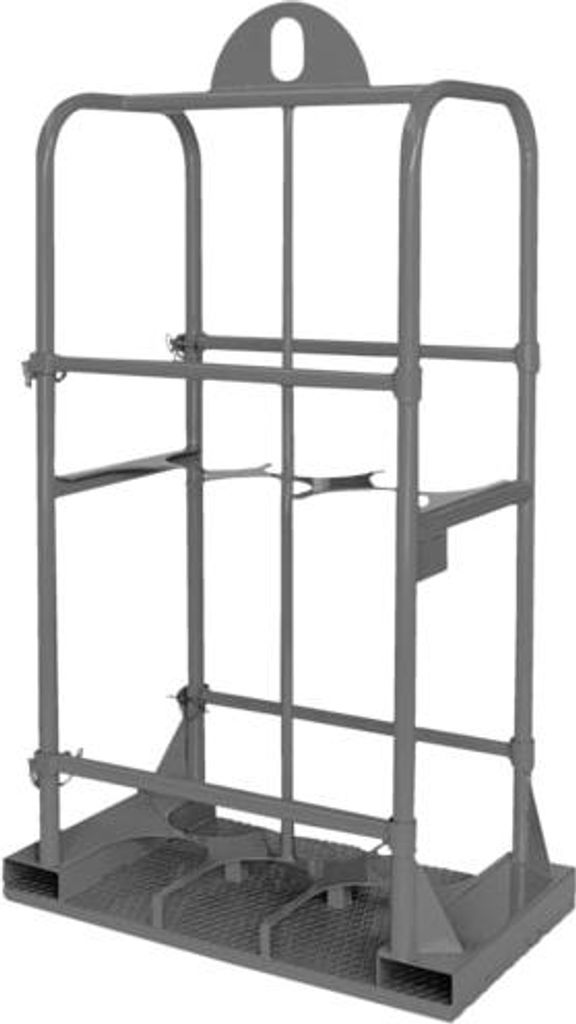 Eichinger Gasflaschen-Transportgestell, 4 Flaschen mit 250 mm Durchmesser, geeignet für Stapler und Kran, Farbe: anthrazitgrau
