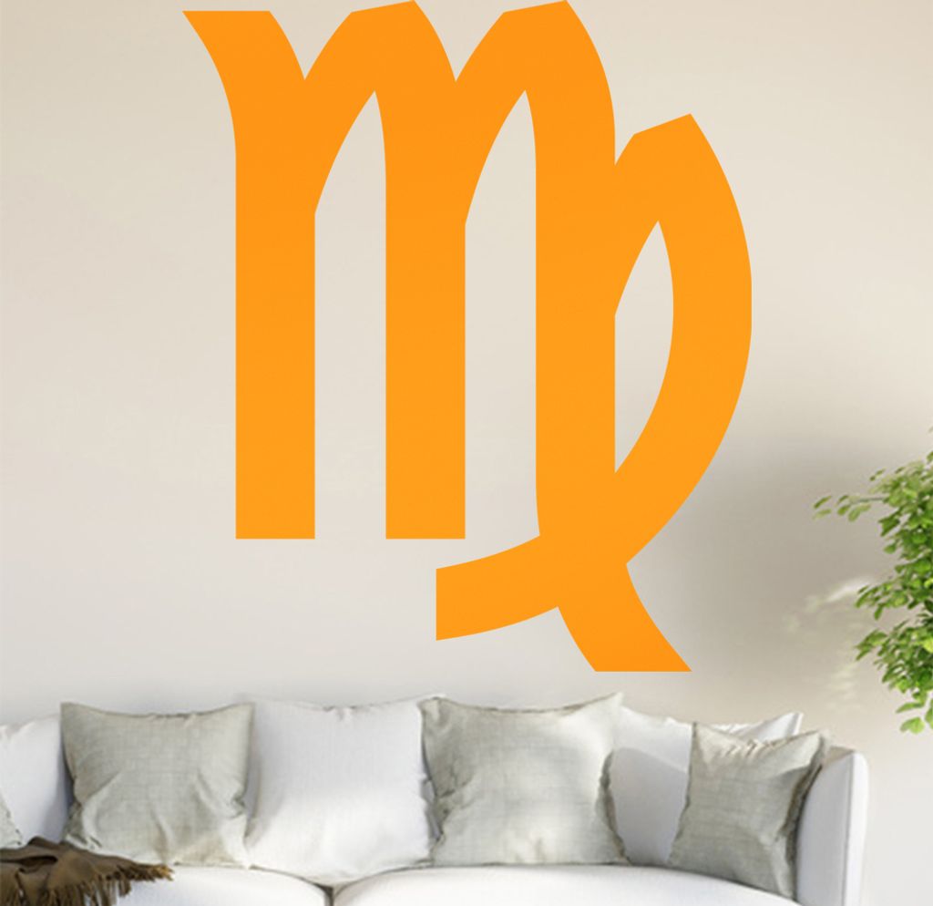 Sternzeichen: Jungfrau Wandtattoo in 6 Größen - Wandaufkleber Wall Sticker - Dekoration, Küche, Wohnzimmer, Schlafzimmer, Badezimmer