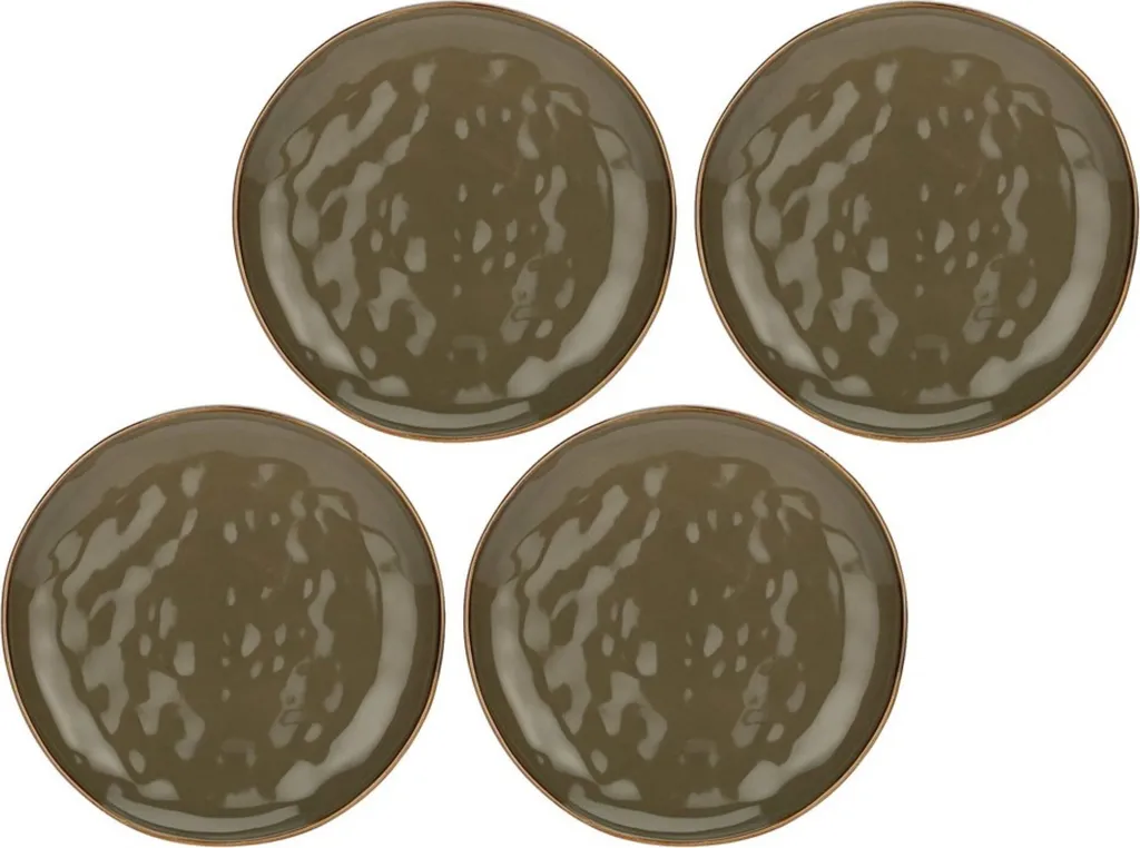 Set 4 Piatti Piani Rose&Tulipani Concerto 27cm - Eleganza Stoneware