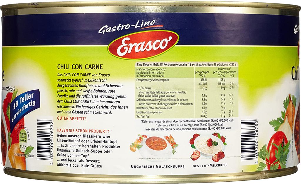 Erasco Chili con Carne Mexikanisch Kaufland.de
