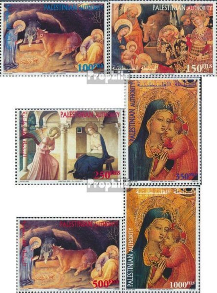 Briefmarken Palästina / Autonomiegebiet 2000 Mi 167-172 (kompl.Ausg.) postfrisch Weihnachten