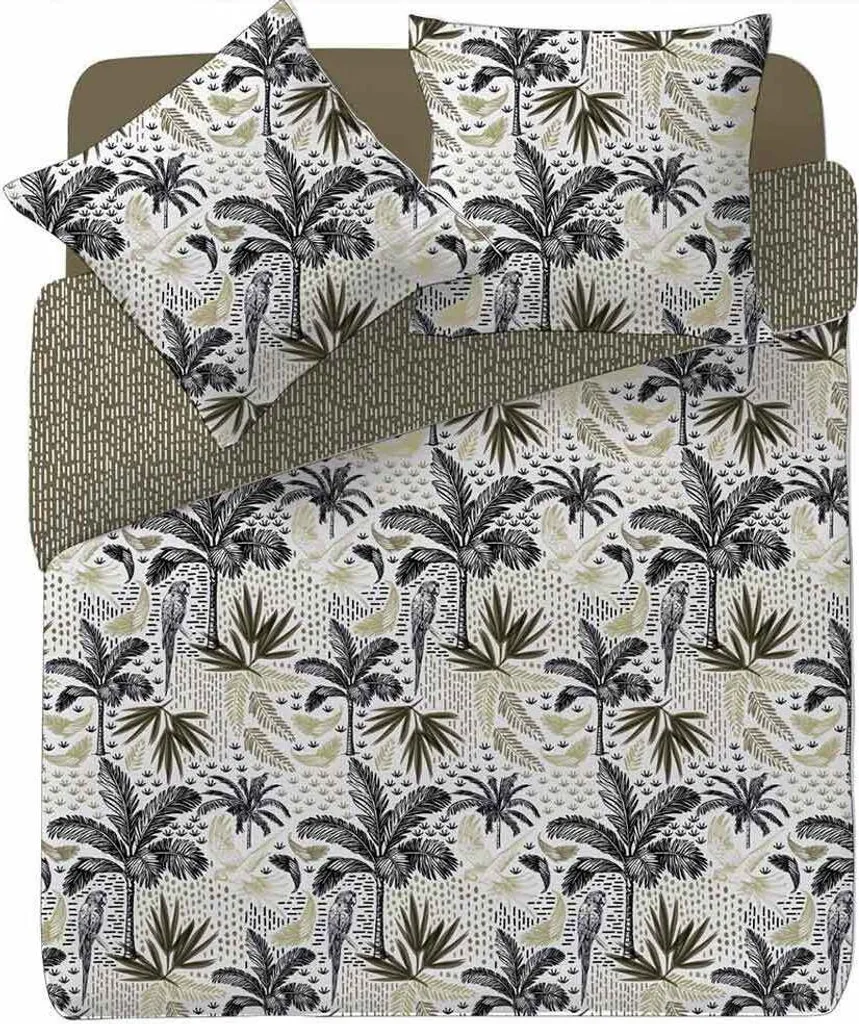 Eazy Living Housse de Couette Exotic Jungle 240x220 cm en Coton Doux