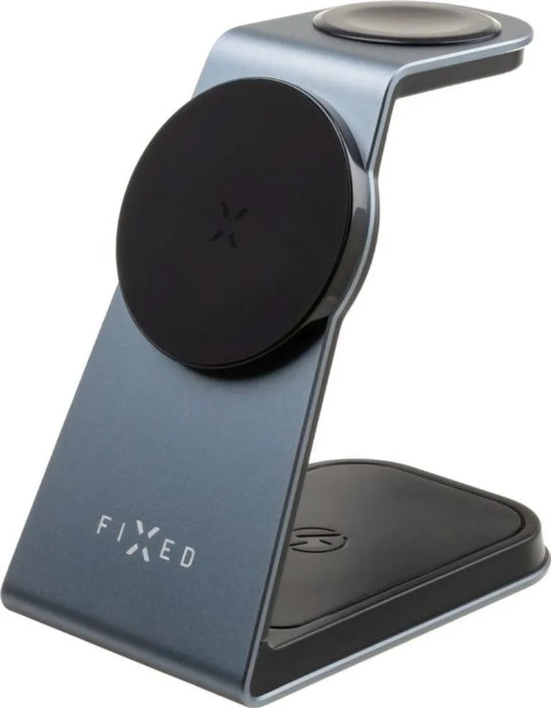 FIXED MagPowerstation ALU Stand 3 in 1: Ricarica Wireless iPhone Apple Watch - 1