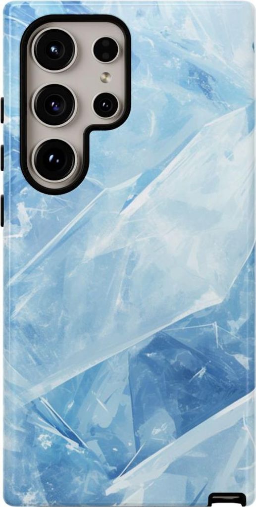 Blaues Eismuster – Hülle Kompatibel mit Samsung Galaxy S24 Ultra
