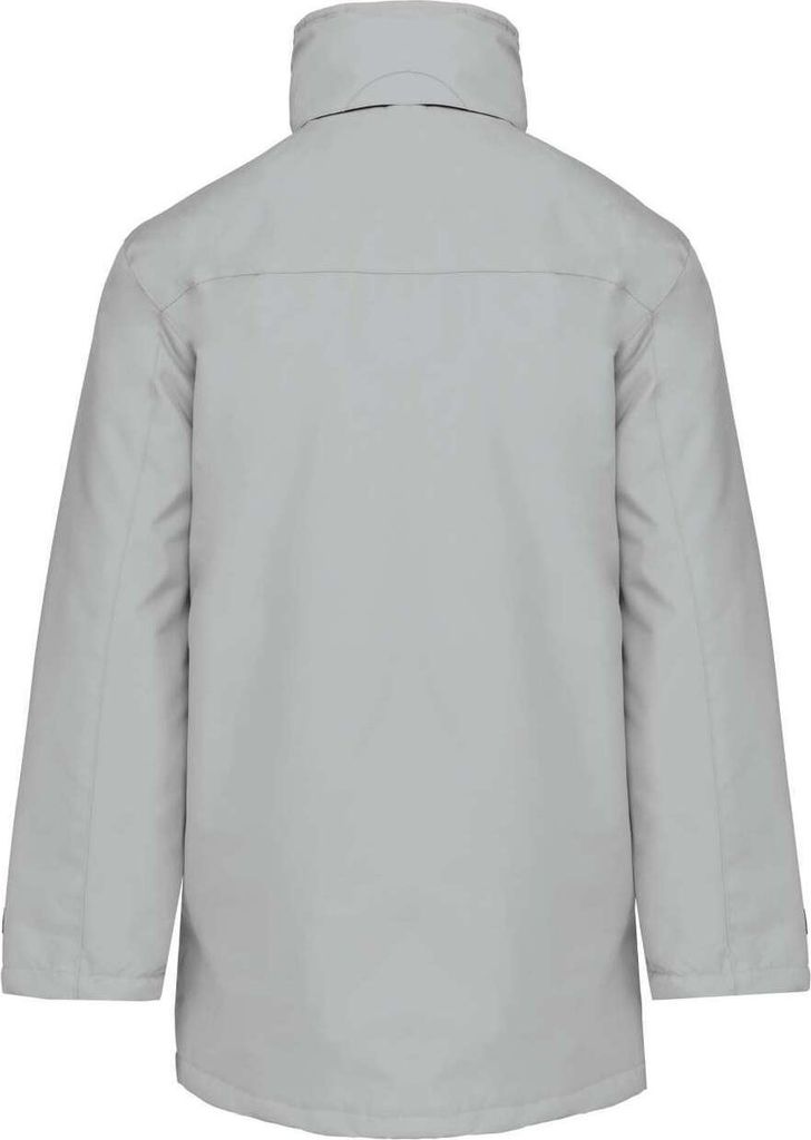 Kariban Herren Parka Kapuzenparka Regenmantel Isolierjacke Winterjacke, Größe:XS, Farbe:Snow Grey