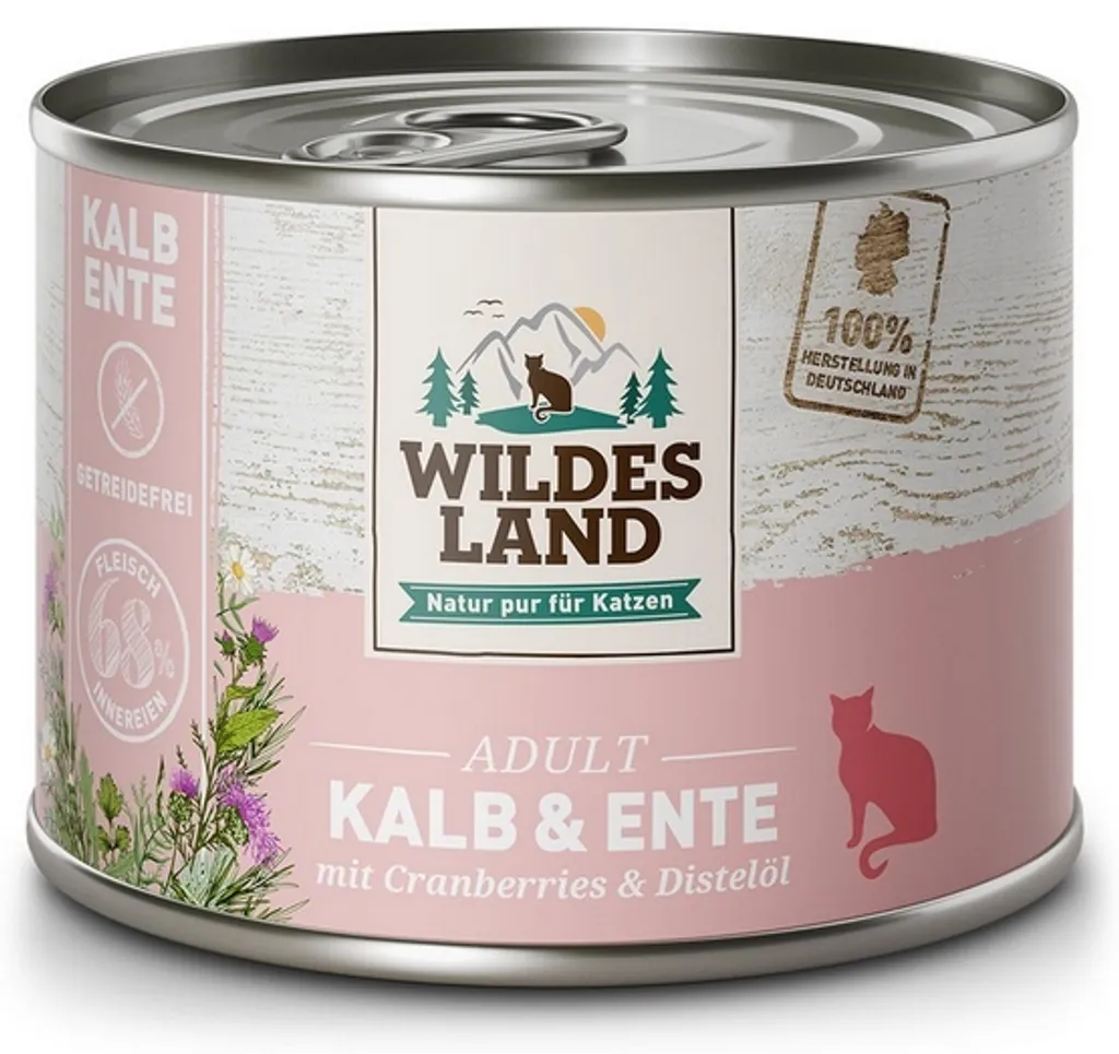 Wildes Land Kalb & Ente 6x200g | Gusto Selvaggio per Cani