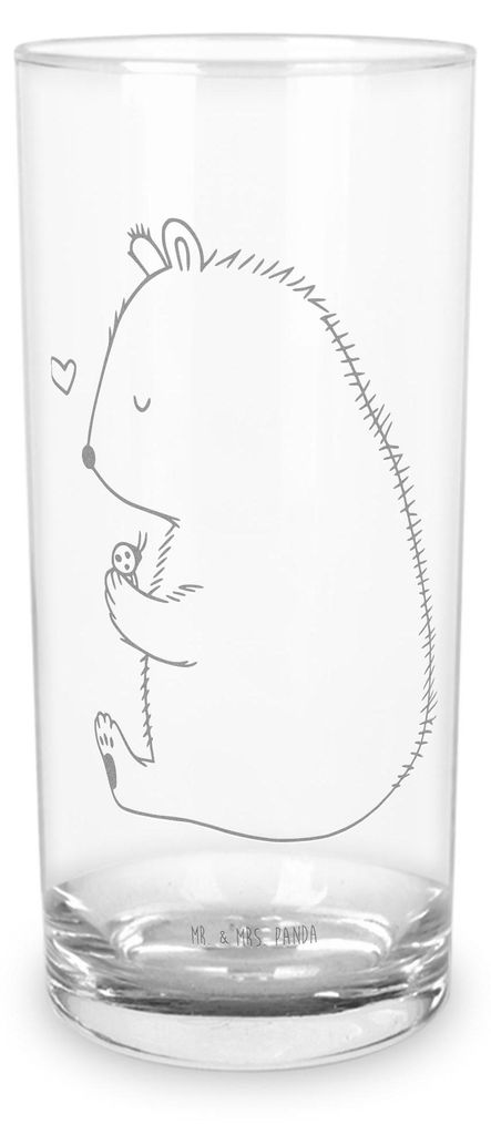 Mr. & Mrs. Panda Glas Bär Marienkäfer 400 ml - Transparent - Geschenk, Trinkglas, Das Leben Ist schön, Liebe, Cocktailglas, Freiheit, Motivation...