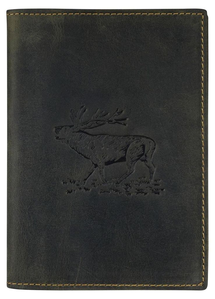 Greenburry-Vintage-328B-Stag-30-Leather-ID-Folder-Olive Zdjęcie produktu 