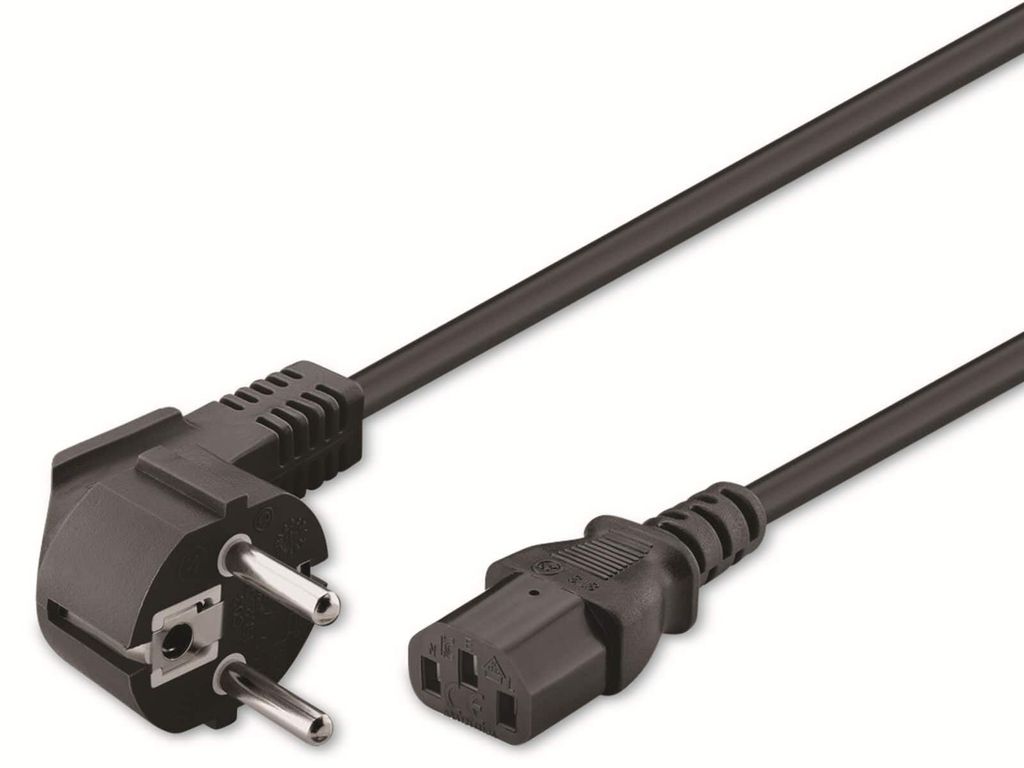Goobay 95142 Stromkabel Schwarz 3 m Produktbild 
