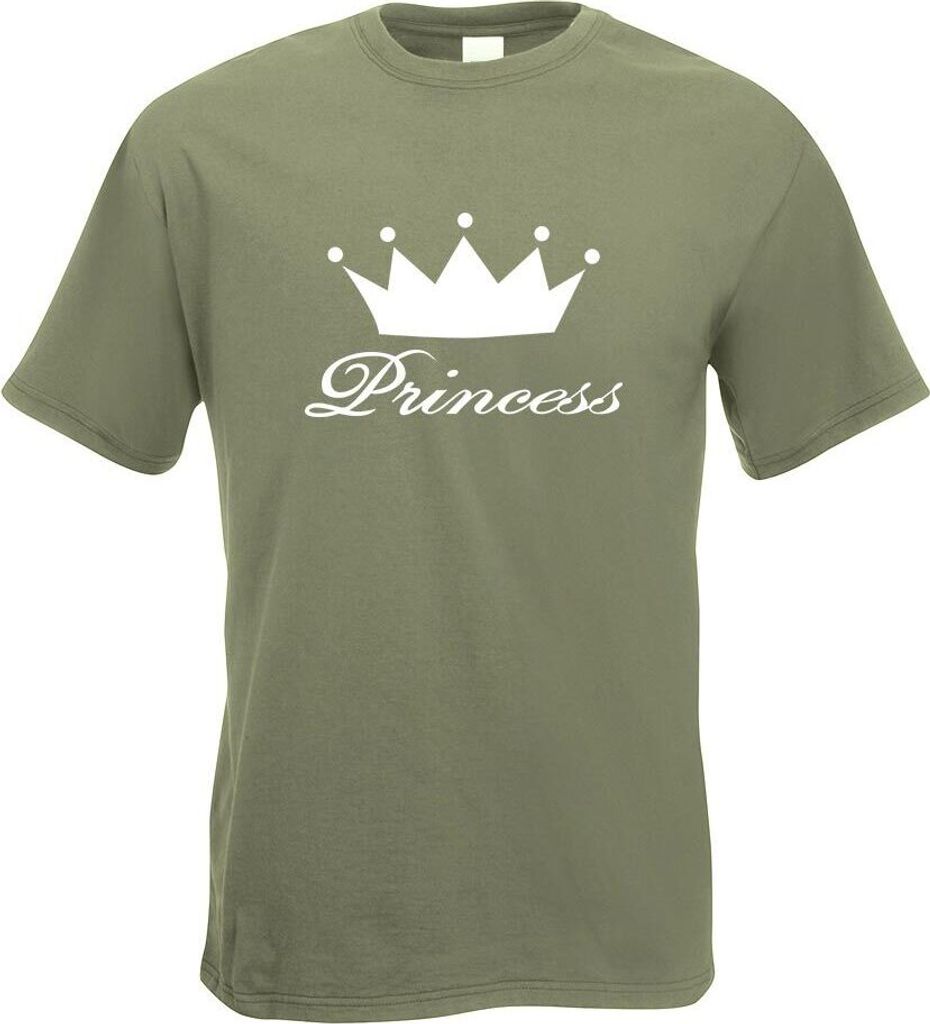 Kiwistar - T-Shirt - Olive - Princess Herren Funshirt Bedruckt Design Sprüche Spruch Motive - mit Motiv Bedruckt - Funshirt Design - Sport - Freiz...