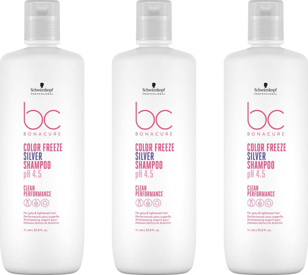 BC Bonacure Color Freeze Silver Shampoo 3x1000 ml