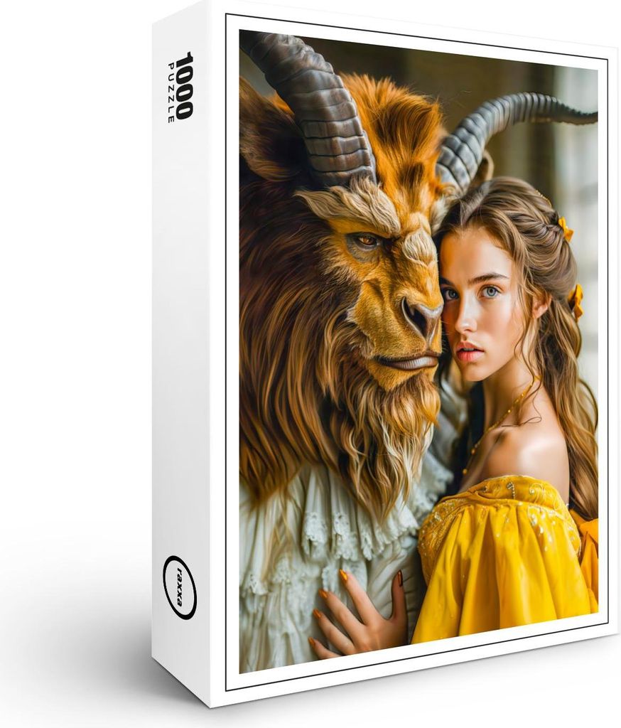 raxxa Premium-Puzzle "Beauty and the Beast Fairy Tale Scene", 1000 Teile