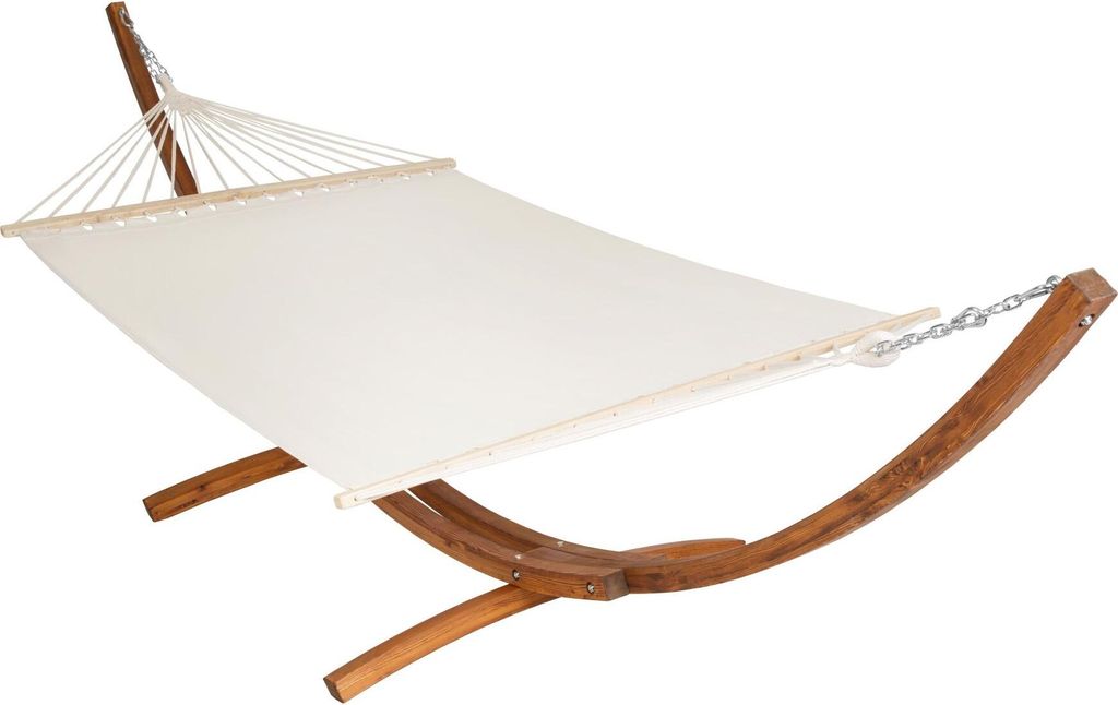 tectake XXL Hängematte mit Holzgestell für 2 Personen - Produktbild 