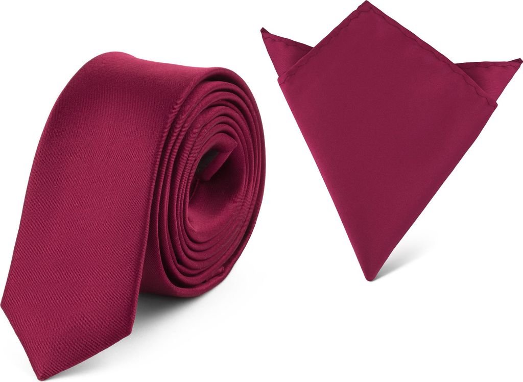 Ladeheid Herren Schmale Krawatte & Einstecktuch Set SP/P (150cmx5cm, 22cmx22cm)