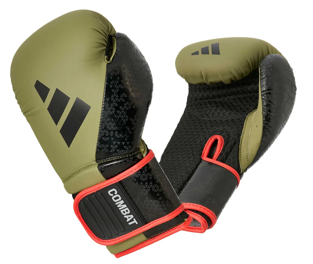 Gants de boxe adidas 14oz Combat 50 pour entraînement intense vert