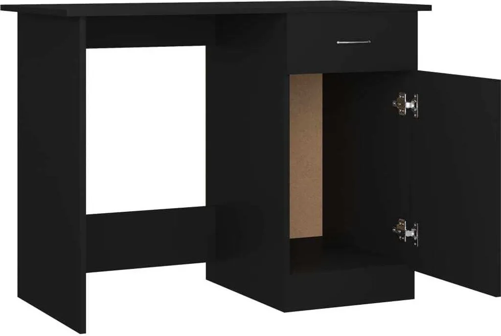 Scrivania Nera 100x50 cm: Postazione Smart Working Moderna e Compatta - 5