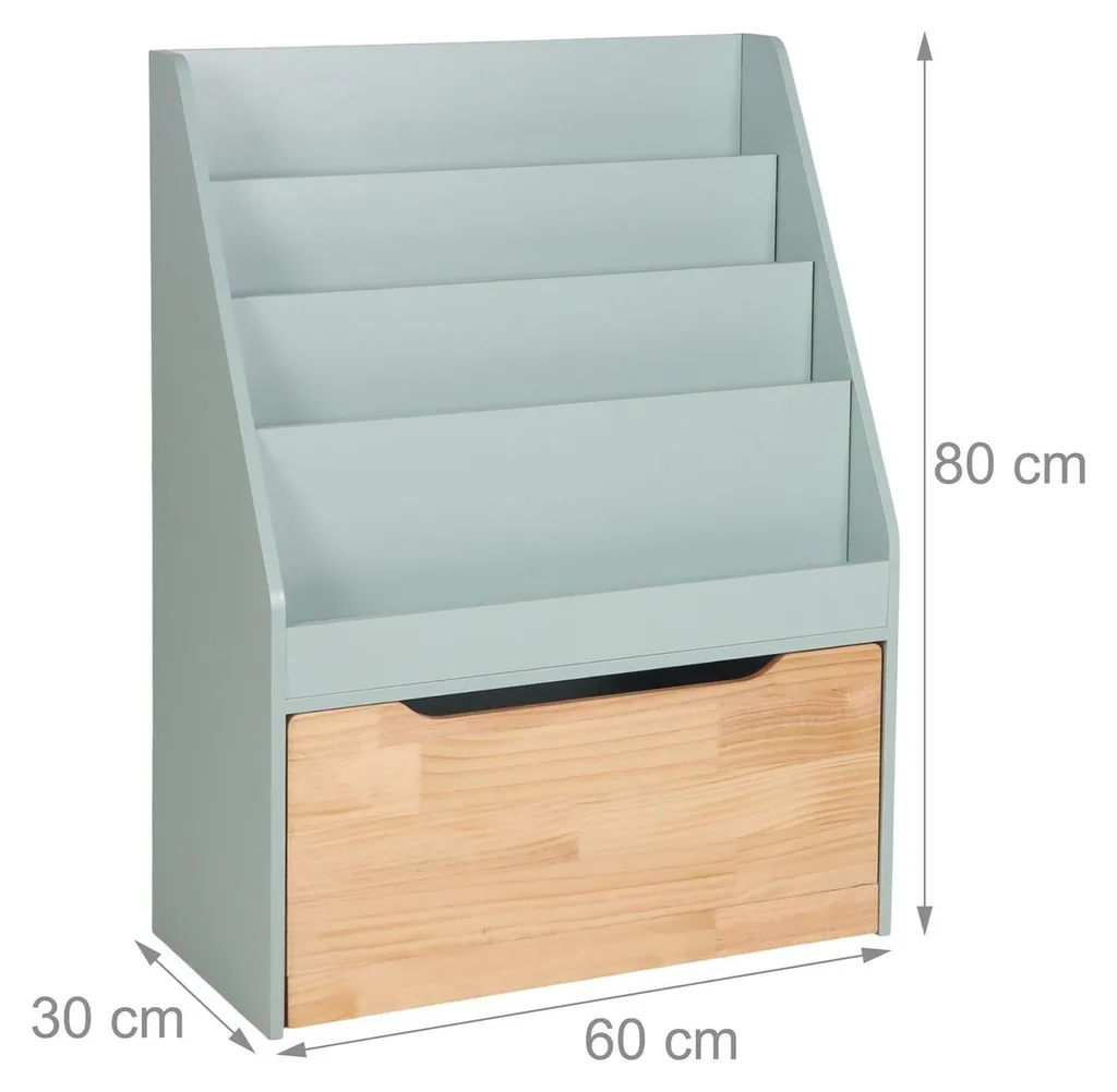 Bibliothèque enfant avec coffre à jouets et bacs de rangement XXL - 3