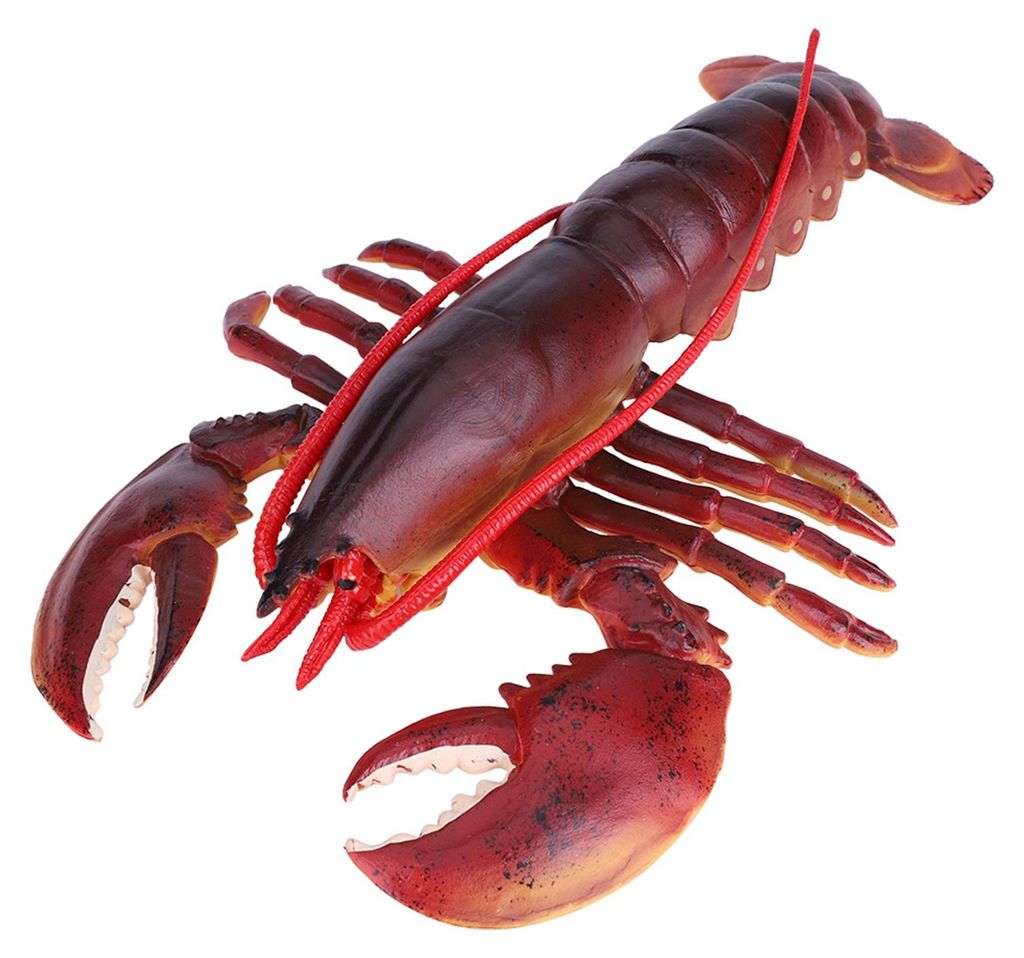 Simulation Soft Plastic Lobster Seafood Restaurant Prop Decoration Kids Toy (Dark Color #1)