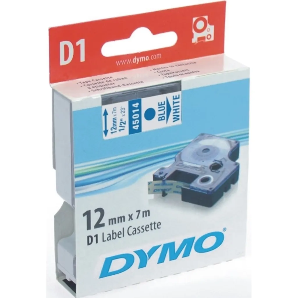 DYMO D1 Standard - Blue on White - 12mm nastro per etichettatrice - 32