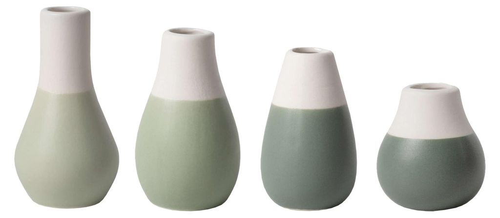 Räder Mini Pastellvasen 4er Set grün D.4cm, H.4,5-8cm Immagine del prodotto 