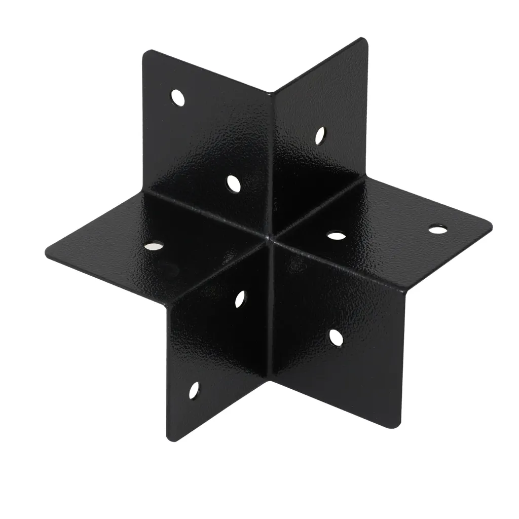 TRIBECCO Connettore a 3 pieghe 90x90 mm, angolo 90° per altalena, padiglione, carport, legno squadrato