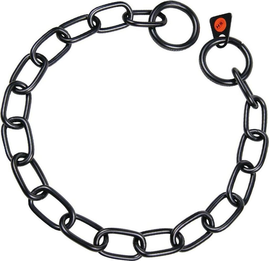 Hundehalsband Hs Sprenger Schwarz 3 mm Verbindungen Halblang 55 cm