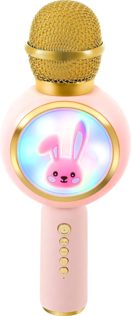 Izoxis 27048 Microfono Karaoke Rabbit Rosa - Regalo Perfetto per Bambini - 1