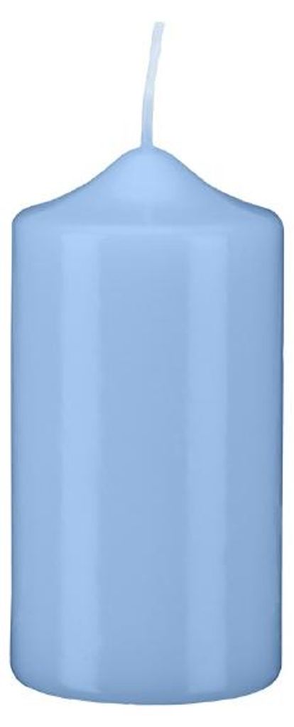 Spitzkopf Stumpen Kerzen Blue Bell Hellblau 12 x Ø 6 cm, 12 Produktbild 