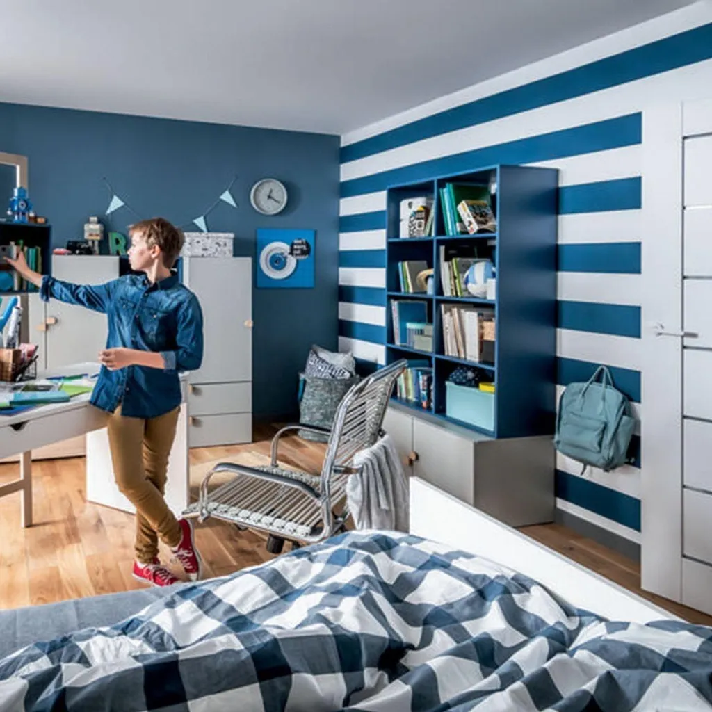 Bibliothèque à Cases avec Meuble Bas 2 Portes STIGE pour le Rangement - 7