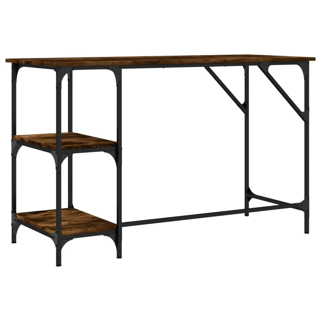 Tavolo da Scrittoio Rovere Fumé 120x50cm Metallo: Arredo Raffinato - 7