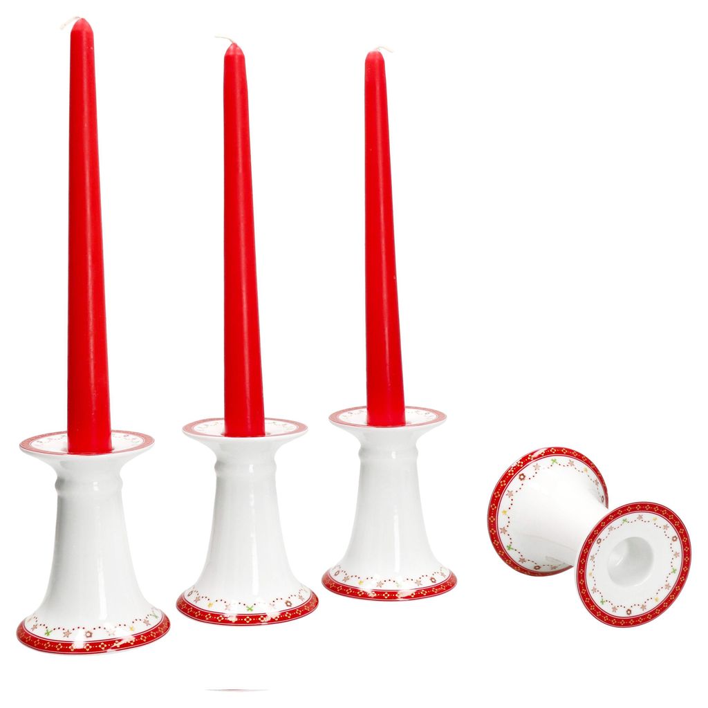 4x Kerzenhalter Weihnachtstraum Höhe 10,7cm Produktbild 