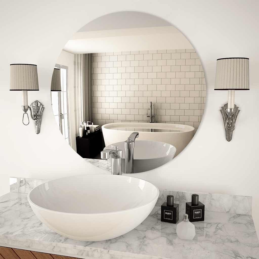 vidaXL Nástenné zrkadlo 70 cm Okrúhle sklo Obrázok produktu 