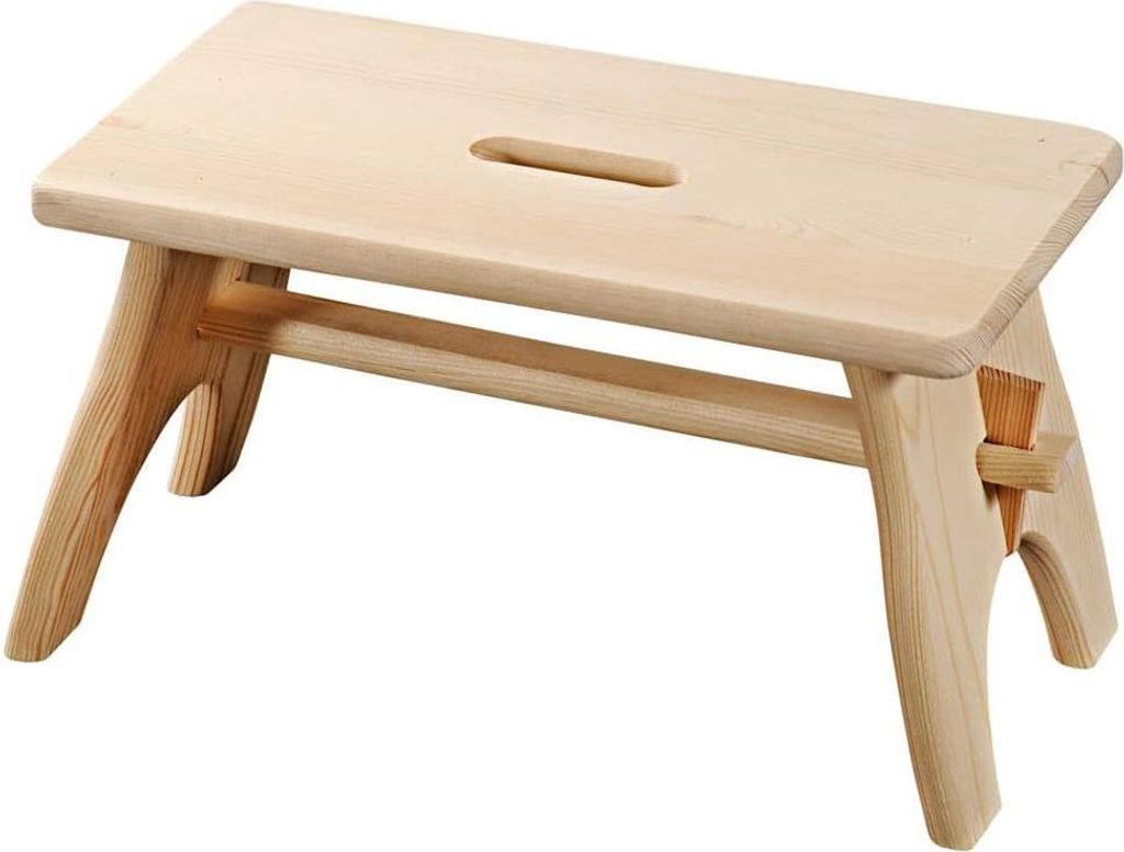Hocker - Holz - 42 x 20 cm - Tritt-/Fusschemel