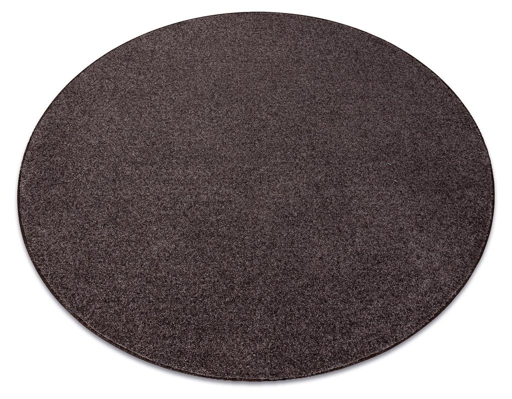 Teppich rund INDUS braun 40 eben, Melange braun rund 100 cm