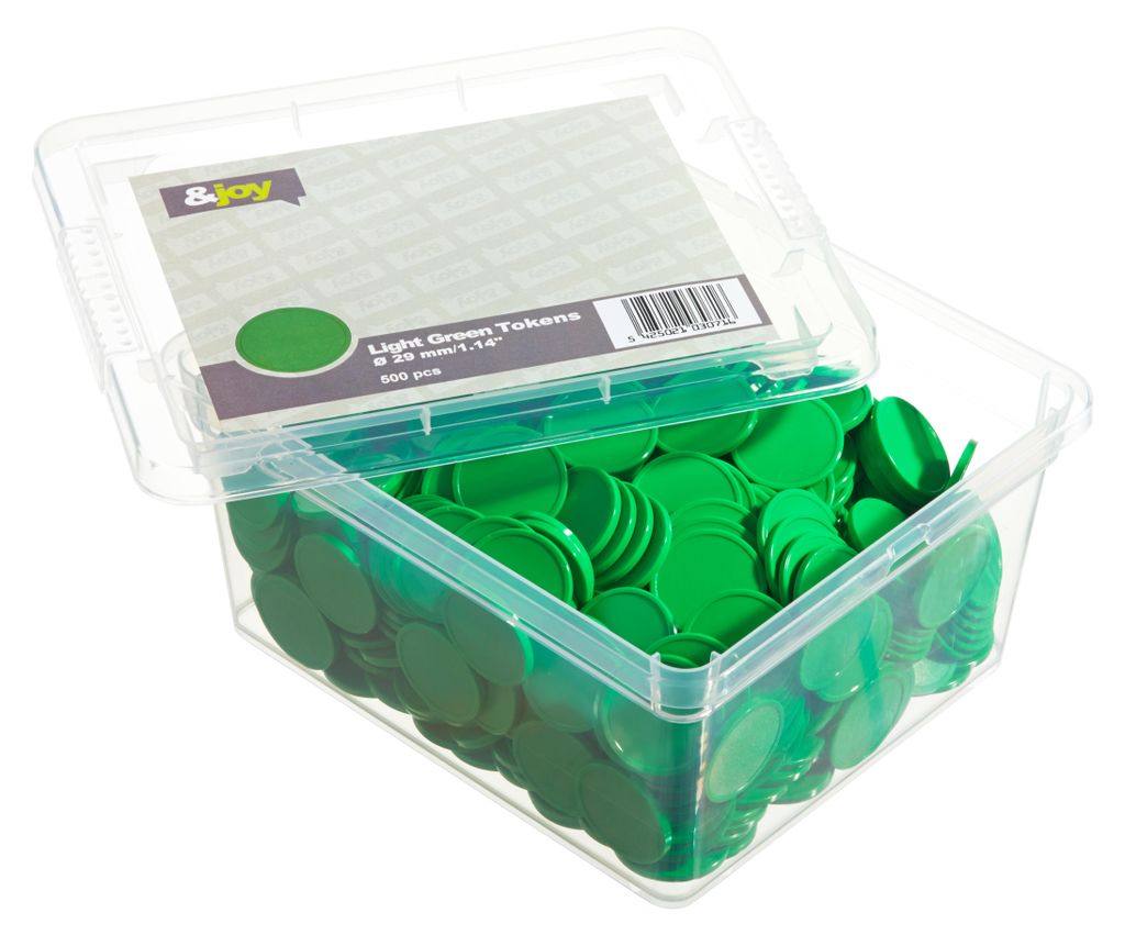 Jetons de consigne vierges verts - Jetons - 500 pièces Image du produit 