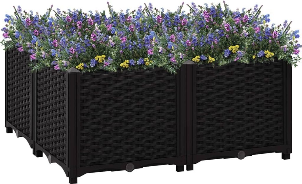 The Living Store Hochbeet 80x80x38 cm Polypropylen