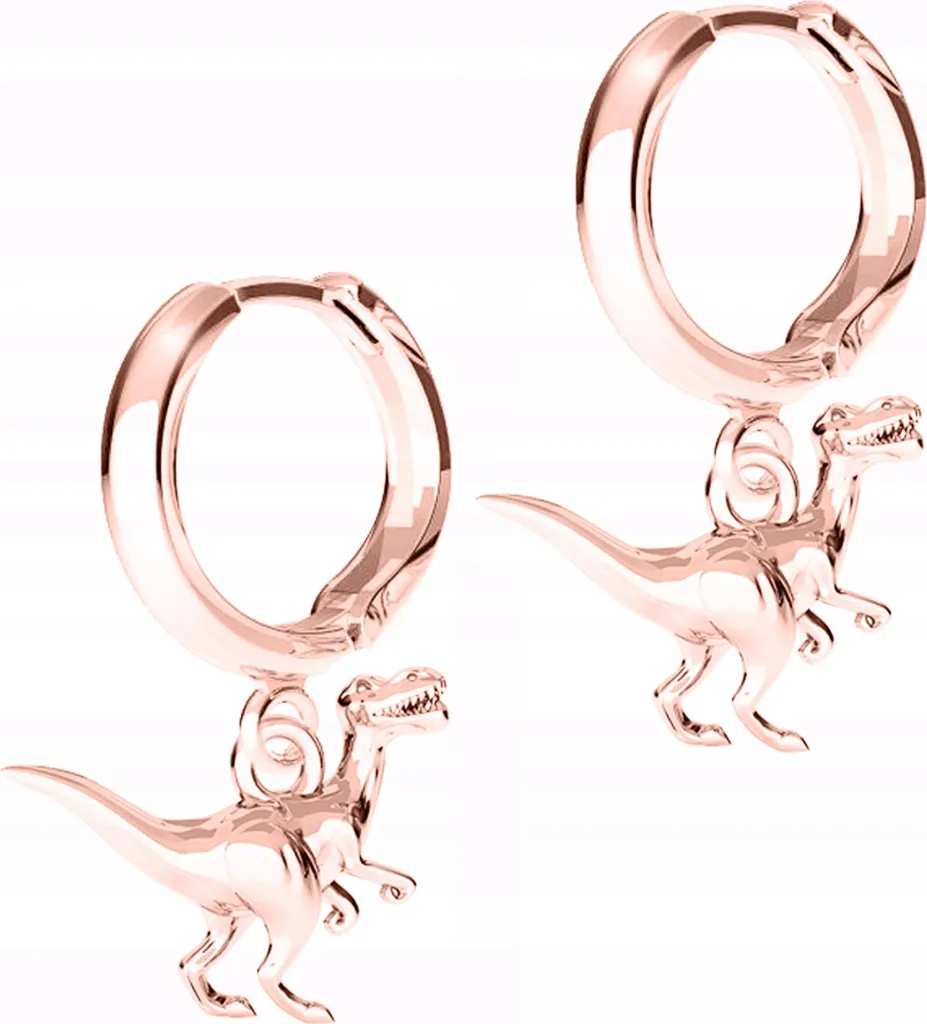 Orecchini Dinosauro Argento 925 Oro 18kt | Gioielli Artigianali Online