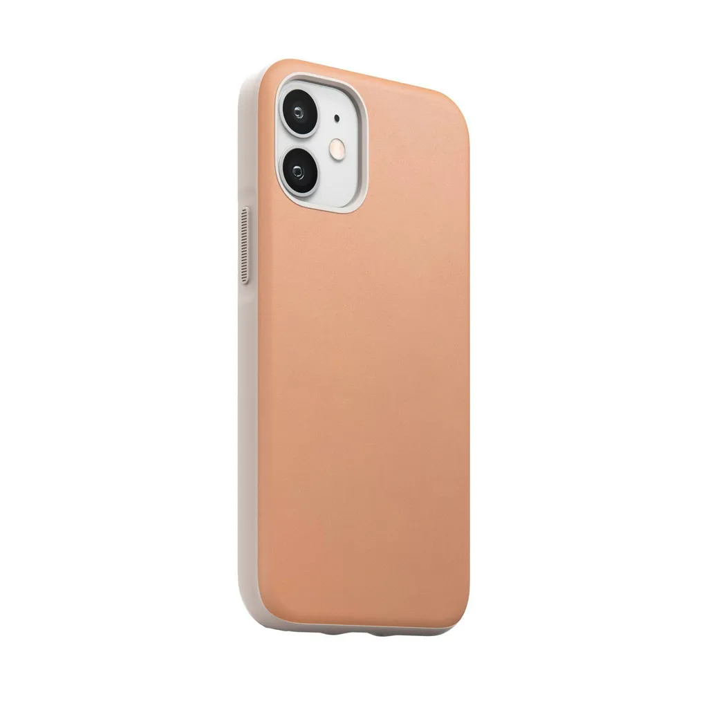 Nomad Rugged Case iPhone 12 Mini Coque en Cuir Véritable Beige Horween - 6