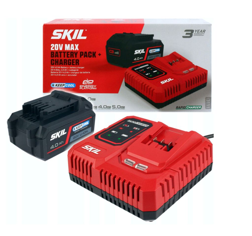 SKIL 20V SET 1 x Akku 3104 AA 4,0Ah + Ladegerät 3123 AA Produktbild 