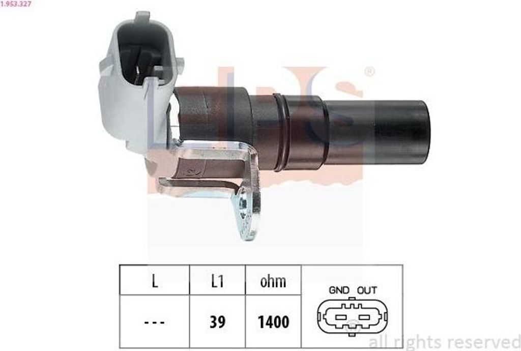 EPS 1.953.327 Kurbelwellensensor Impulsgeber für OPEL Corsa Produktbild 