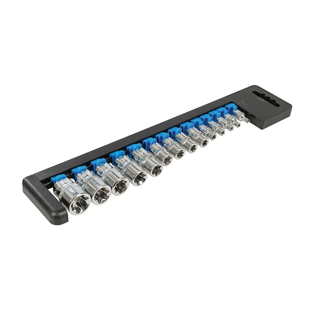Silverline Jeu de douilles E-Torx E4 à E24 en Chrome Vanadium 14 pièces - 8